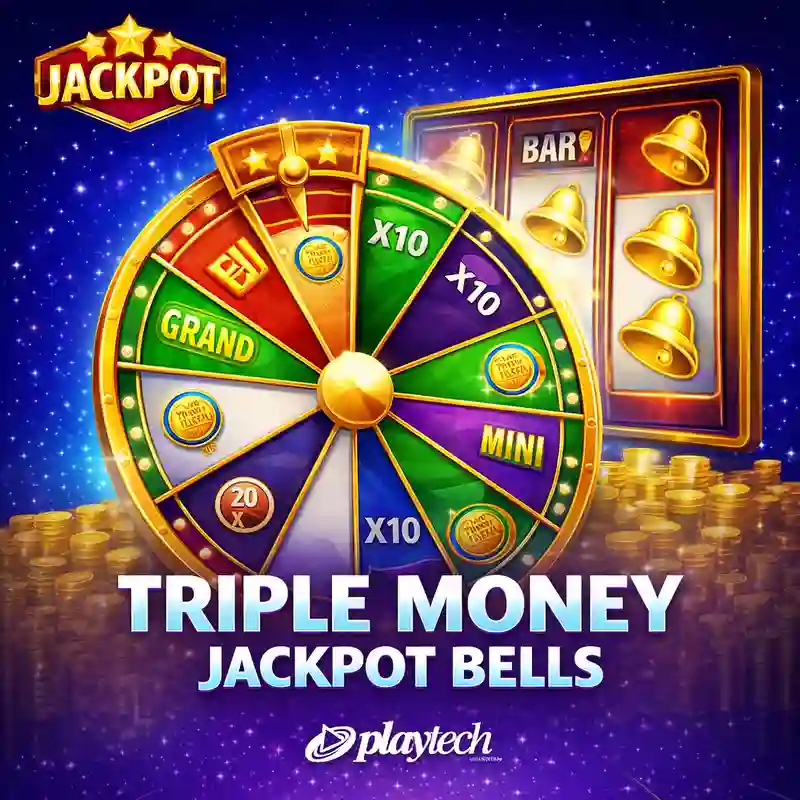 Triple Money Jackpot Bells Casino Game Interface